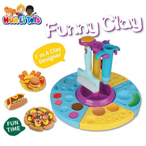 JinYing Jouets créatifs pour enfants Hamburger <span class=keywords><strong>Pizza</strong></span> Funny Pretend Play x10 Jouet en argile coloré pour enfants avec accessoires - Product Image 2