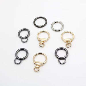 Hebilla en Forma de Ocho con Anillo de Resorte Metálico de 1 Pulgada en Oro Claro, Níquel Blanco y Gris Metálico para Bolsos, Accesorio de Ferretería Resistente - Product Image 1