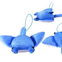 Petite série d'animaux sous-marins de 3 pouces Porte-clés Boîte aveugle Machine à griffes Poupées en peluche Collection de jouets mignons