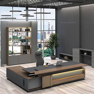 Escritorio de Oficina en Esquina en Forma de L, Moderno y de Lujo, de Madera Maciza Resistente, Mesa Ejecutiva para Jefe, Gerente o Abogado - Product Image 4