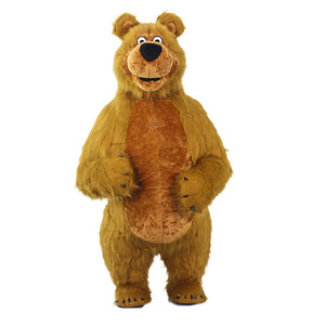 Costume Gonfiabile Mascotte <span class=keywords><strong>Masha</strong></span> <span class=keywords><strong>e</strong></span> <span class=keywords><strong>Orso</strong></span>, Tuta Gigante in Peluche per Halloween, Scherzi Virali TikTok ed Eventi Festa - Product Image 3