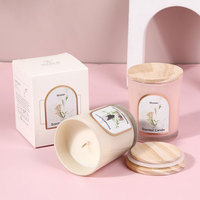 Bougie parfumée artisanale en cire de soja dans un bocal en verre, écologique et luxueuse, pour la décoration de la maison, cadeau de mariage, Halloween, remise de diplôme