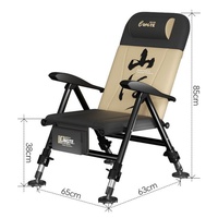 Chaise de pêche pliable à cadre renforcé et assise large pour les pêcheurs de gros poissons