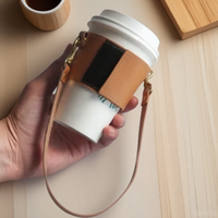Housse en cuir pour tasse à café Manchon pour tasse à thé Manchon pour tasse à vin et bière Manchon pour boisson réutilisable