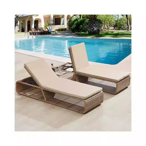 Chaise longue <span class=keywords><strong>de</strong></span> jardin en rotin moderne pour villa, cour, bord <span class=keywords><strong>de</strong></span> piscine, <span class=keywords><strong>plage</strong></span>, avec design pliable - Product Image 5