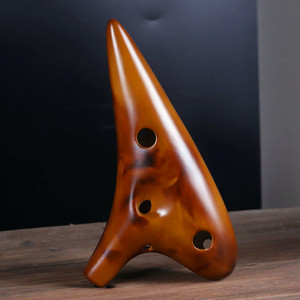 Ocarina de Cerámica de 12 Orificios, Tipo Alto C, Ahumada con Paja, Instrumento de Viento, Venta al por Mayor para Clases de Música y Regalos - Product Image 6