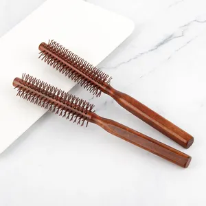 Sisir kayu alat penata rambut tubuh, sisir pemijat rambut ukuran kecil sisir Salon untuk sikat