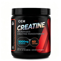 Créatine monohydrate micronisée OEM en poudre, sans saveur, 5000 mg par portion, 300 g (10,7 oz), complément alimentaire pour la nutrition sportive et la remise en forme