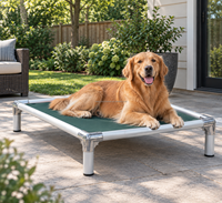 Lit surélevé pour chien, montage facile, lit pour animaux de compagnie durable, respirant, pour la maison, le patio, le camping, l'extérieur