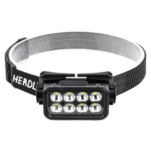 Headlamp Led Rechargeable 2000 Mah Adjustable Headband Motion <b>Sensor</b> Outdoor Fishing <b>Light</b> Up To 50m - Product Image 1