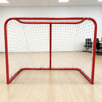 Venta al por mayor de fábrica, portería de hockey sobre hielo desmontable duradera, deportes al aire libre, ejercicio, entrenamiento, práctica, portería de hockey terrestre neta
