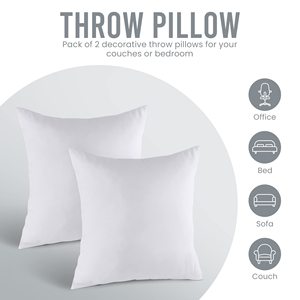 Utopia Bedding Cojines decorativos para interiores personalizados Patrón sólido Almohada para el cuello con funda lavable y logotipo personalizado - Product Image 5