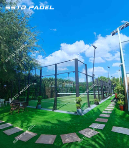 Cancha <span class=keywords><strong>de</strong></span> tenis <span class=keywords><strong>de</strong></span> Pádel panorámica completa <span class=keywords><strong>de</strong></span> 10*20M <span class=keywords><strong>de</strong></span> alta calidad, equipo deportivo <span class=keywords><strong>de</strong></span> diseño diferente - Product Image 3