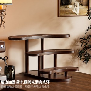 <b>Desktop</b> <b>shelf</b> with rounded tiers, suitable for home use in living rooms and tea rooms, featuring cup holders, organizers, and - Product Image 4