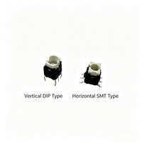 Interrupteur tactile LED rouge éclairé 12V DC 6x6 DIP pour console d'éclairage PCB (conforme RoHS)