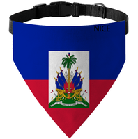Bandana triangulaire personnalisée avec drapeau du Ghana, foulard doux pour animaux de compagnie, idéal pour la décoration des salons de toilettage et les tenues de la Journée nationale des animaux.