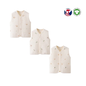 Au début du printemps pur coton dessin animé <span class=keywords><strong>sans</strong></span> manches Cardigan garder au chaud bébé gilets gilets - Product Image 6
