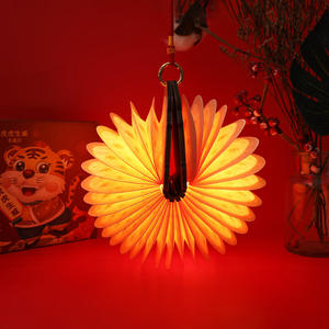 Neue kreative Faltpapier Tisch lampe Neuheit Laterne LED Nachtlicht Home Decor Craft <span class=keywords><strong>Promo</strong></span> Geschenke - Product Image 6