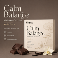 Chocolat noir aux champignons pour le bien-être OEM Premium, boîte de chocolat noir pour apaiser l'anxiété et maintenir un esprit équilibré