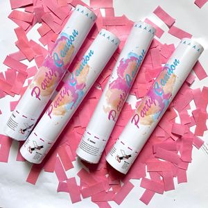 Wholesale Gender Reveal Hand Twist Confetti <strong>Popper</strong> Pink Square Paper Bits Birthday Party Shooting Decoration Cannons - Product Image 2