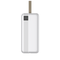 Batterie externe OEM 80000mAh 22.5W à charge rapide avec câble Micro USB intégré et câble Type-C rétractable, affichage numérique, chargeur portable pour