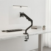Support d'écran en aluminium et acier à livraison rapide, inclinable, robuste, pour moniteurs de 17 à 37 pouces, support double moniteur, en stock, noir