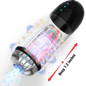 Potente succhiare voce femminile mani telescopiche interattive libere masturbatore maschile Sexy masturbazione tazza - Product Image 2