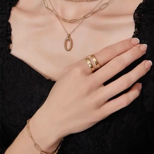 Wholesale 14K <b>Gold</b> Jewelry Pave Paperclip Bracelet Lab Grown Diamond Bracelets <b>Bangles</b> Fashion Jewelry - Product Image 3