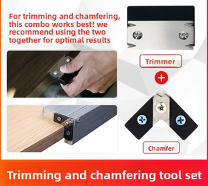 Manual Banding <b>Trimmer</b> PVC Veneer Wood Board Cutter Woodworking Chamfer Tool Trimming Knife Trimming Artifact Stainless Steel - Product Image 3