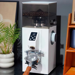 Moulin <span class=keywords><strong>à</strong></span> <span class=keywords><strong>café</strong></span> électrique 64 mm <span class=keywords><strong>à</strong></span> meules plates, simple ou double, 18 réglages de mouture, trémie de 500 g, support réglable, commande tactile - Product Image 3