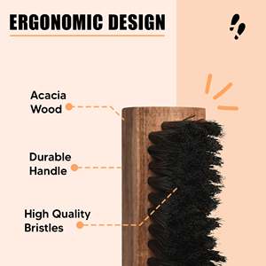 <b>Shoe</b> Mistri Hand Crafted Medium Nylon <b>Shoe</b> Cleaning Brush Premium Wooden Handle Durable Bristles for Sneakers Sports <b>Shoes</b> - Product Image 6