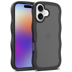 Funda de TPU Antigolpes con Borde Ondulado y Botones Sensibles para iPhone 15 16 Plus 16e 17e 17 Pro Air Pro Max - Product Image 1