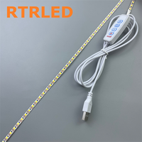 Bande lumineuse LED similaire à Bambulab KA004, 2835 120 LED CCT Blanc + Blanc Chaud, USB 5V Interrupteur tactile Lampe de nuit pour impression 3D