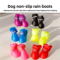 Bottes de pluie en PVC quatre saisons pour chiens – Durables, antidérapantes, imperméables, résistantes à l'usure, souples, anti-salissures – Chaussures modernes et minimalistes pour animaux de compagnie