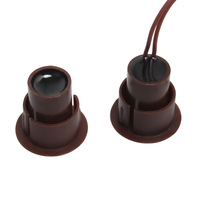 Capteur de contact magnétique encastré de 3/4 po pour portes et fenêtres à cadre en acier, fabriqué en ABS durable