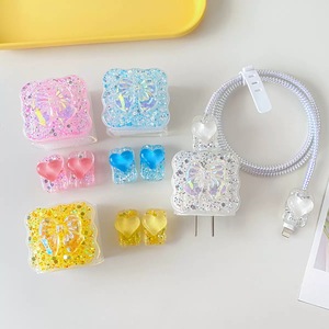 เคสสายชาร์จเร็วลาย<span class=keywords><strong>ผีเสื้อ</strong></span>มีกลิตเตอร์สำหรับ Iphone16ชาร์จเร็วเคสป้องกันสายเคเบิ้ลข้อมูล20W18W - Product Image 3