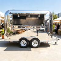Camion de cuisine mobile, chariot de restauration, camion de restauration rapide, remorque à hot-dogs et pizzas