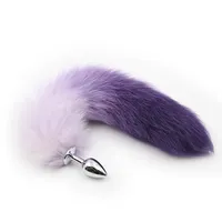 Plug anal queue de renard, jouet sexuel pour adultes, pour femmes et hommes, 100% étanche, sensation réaliste, violet