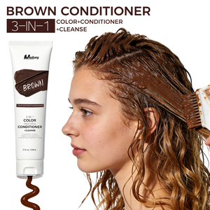 <span class=keywords><strong>Maschera</strong></span> Balsamo Colorante 3-in-1 Marrone, Materiale Grezzo e Formula, Deterge e Condiziona Delicatamente, Colorazione Semi-Permanente per <span class=keywords><strong>Capelli</strong></span> - Product Image 1