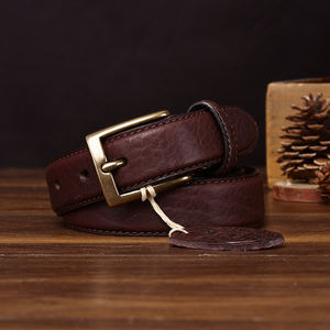 Cinturón de cuero de vaca genuino de doble cara lavado con agua Vintage de alta calidad para mujer, cinturón vaquero de moda, hilo de coser - Product Image 2