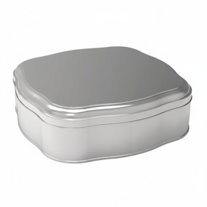 Kontensan Round SQUARE Tin <b>Box</b> 3 Lt <b>Turkish</b> <b>Delight</b> Chocolate <b>Box</b> 244x244mm X H60mm Slip Lid Model L467 - Product Image 2
