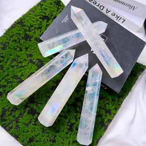 Venta al por mayor de torres de cuarzo transparente Fanshi Luxury Aura de alta calidad, cristales espirituales curativos, técnica de punta pulida Feng Shui - Product Image 3