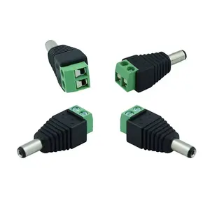 Cable adaptador de enchufe de tornillo hembra, 10A, 2 pines, CCTV, 12V, conector macho de corriente continua con conector