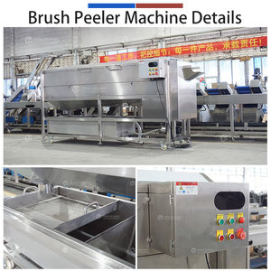 Machine à éplucher les pommes de terre, les radis, les oignons et le taro de grande taille LXTP-5000 avec brosse à rouleaux en sable, capacité 1-1,5T/H - Product Image 2