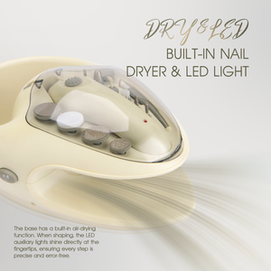 Kit de Manicura y Pedicura de Lujo PRITECH, Lima de Uñas Eléctrica con 12 Accesorios, Función de Secado, Herramienta de Belleza para el Hogar y Spa, para Callosidades - Product Image 4