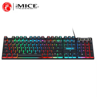 OEM AK-600 clavier de jeu souris combo LED arc-en-ciel lumière ordinateur rétroéclairage garantie d'un an