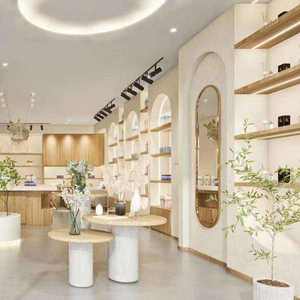 Moderno y Lujoso Expositor de Paneles de Madera <span class=keywords><strong>con</strong></span> 5 Estantes, Iluminación LED e Impermeable, para Centros Comerciales, <span class=keywords><strong>Supermercados</strong></span>, Salas de Estar, Hoteles/Bares - Product Image 6