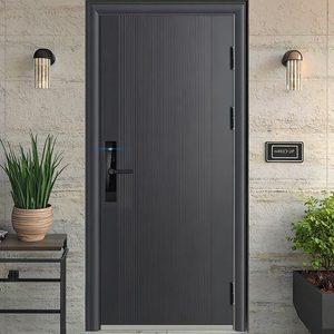 Zs Tùy Chỉnh Chống Trộm Chống Cháy Không Thấm Nước Bên Ngoài Thiết Kế Hiện Đại Thép Không Gỉ Phía Trước Cửa Ra Vào - Product Image 4