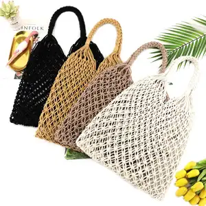 2023 New Arrived Women Hand Bags Vintage Crochet bag Macrame Beach Bags Clutch Purses And Handbags Ladies