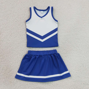 Uniforme de Animadoras Juvenil Informal, Ecológico, de Manga Corta, con Detalles en Dorado y Morado, para Actuaciones Deportivas Escolares - Product Image 4